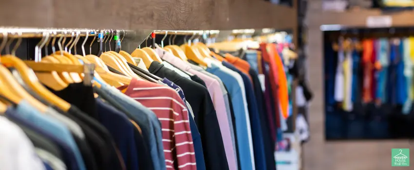 HHTS-Line of clothes at thrift shop