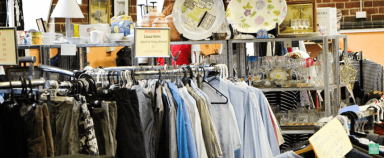 HHTS-Thrift store full of recycled clothes, home wares and books