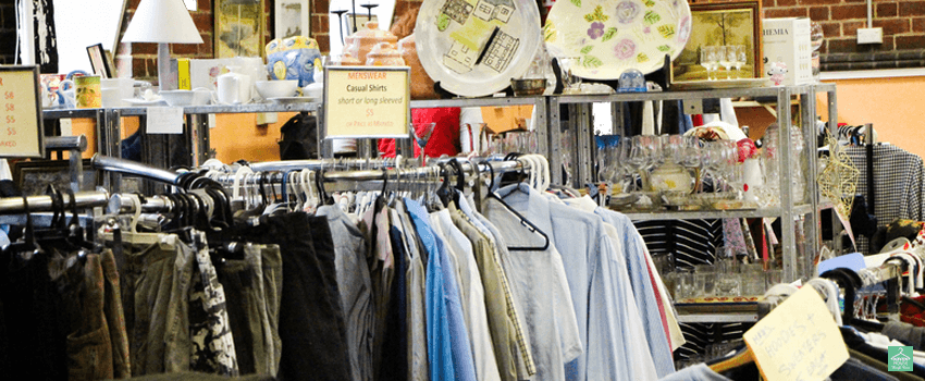 HHTS-Thrift store full of recycled clothes, home wares and books